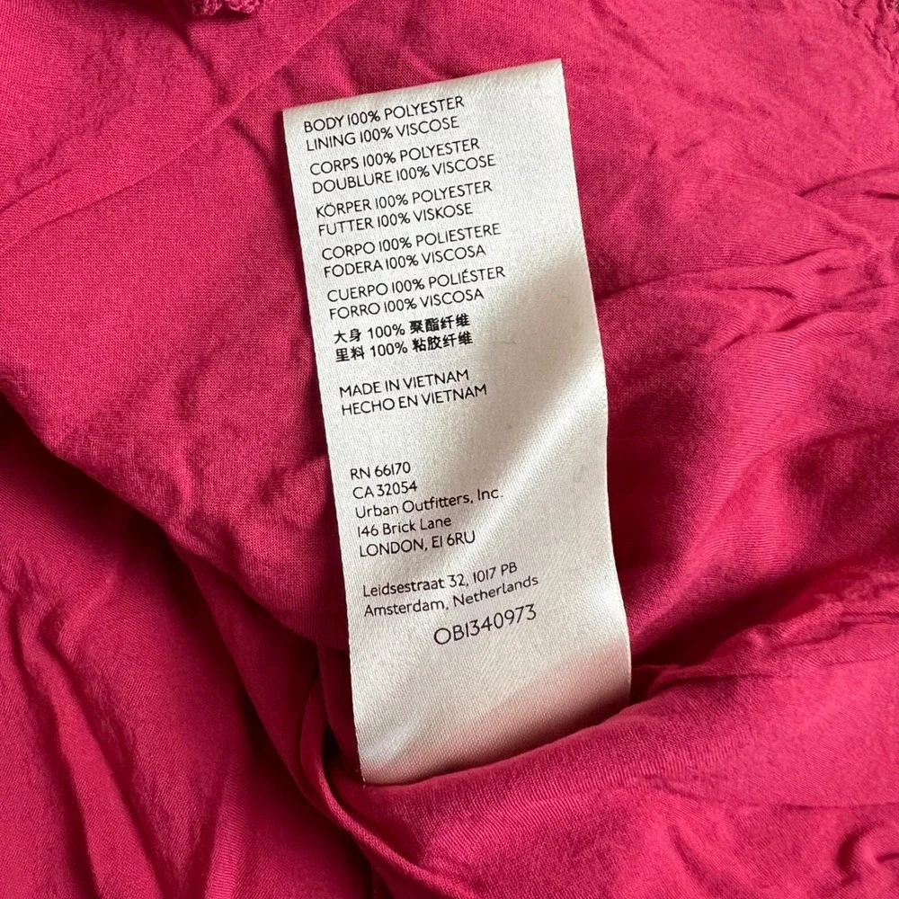 Maeve Anthropologie Ruched Tulle Mesh Tiered Ruffle Skirt Fuchsia Pink Size 0‎